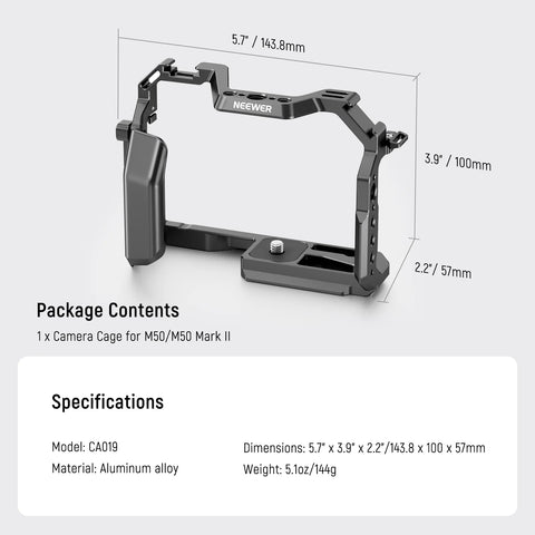Neewer CA019 Camera Cage For Canon M50/M50 II