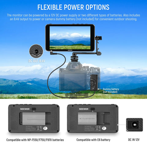 Neewer F500 5.5 Inch Touchscreen Field Camera Monitor with Li-Ion Battery