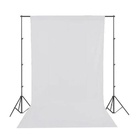 Cotton Fabric Backdrop Bundle | 1.8x3m White + 3x2.6m Portable Stand