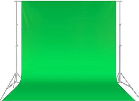 Cotton Fabric Backdrop Bundle | 3x3.6m Chroma-key Green + 3.2x2.8m Portable Stand