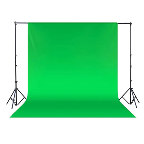 Cotton Fabric Backdrop Bundle | 3x3.6m Chroma-key Green + 3.2x2.8m Portable Stand