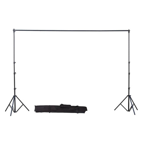 Cotton Fabric Backdrop Bundle | 3x3.6m Grey + 3.2x2.8m Portable Stand