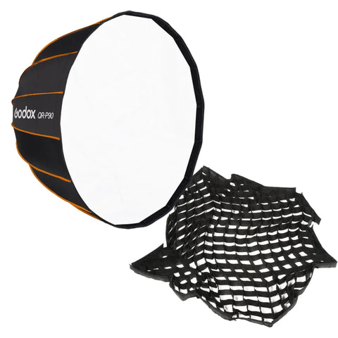 Godox Bundle | Qr-p90 90cm Quick-release Parabolic Softbox + P90g Honeycomb Grid