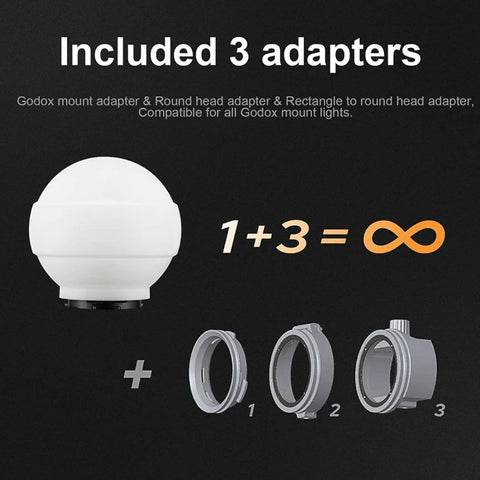 Godox Ml-cd15 Collapsible Silicon Diffuser Dome With 3 x Adapter Brackets