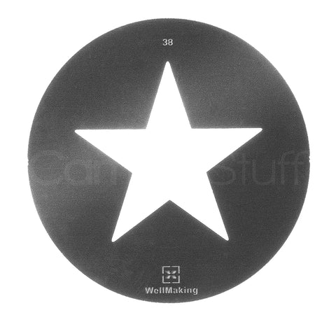 Hylow Gobo 58mm Steel Gobo-38 (star) For Optical Snoot