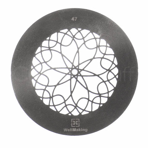 Hylow Gobo 58mm Steel Gobo-47 (geometry Spirals) For Optical Snoot