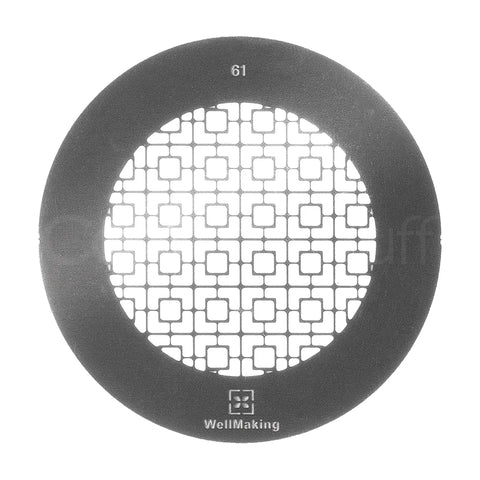 Hylow Gobo 58mm Steel Gobo-61 (square Patterned Window) For Optical Snoot