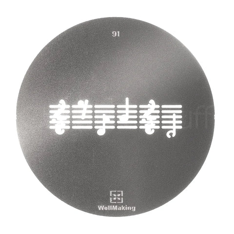 Hylow Gobo 58mm Steel Gobo-90 (musical Notes) For Optical Snoot