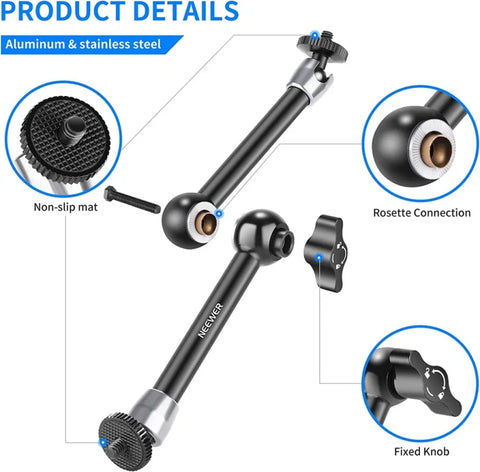 Neewer 9.8 Inches Adjustable Articulating Magic Arm And Clamp St-25