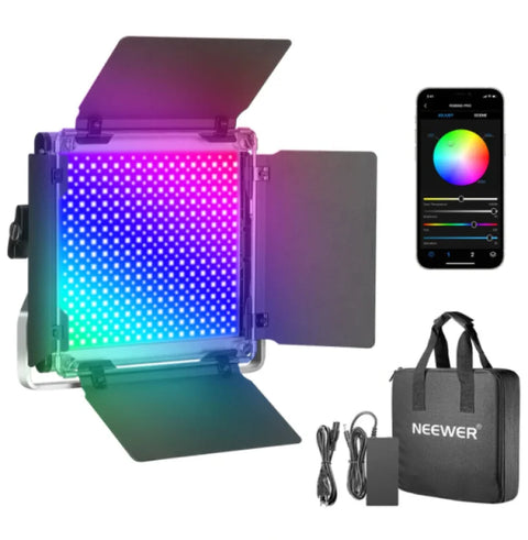 Neewer Bundle | 660 Pro Rgb Led Constant Light + Softbox + Grid