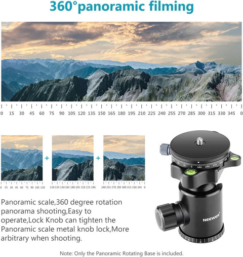 Neewer Camera Panoramic Panning Base With Style Plate