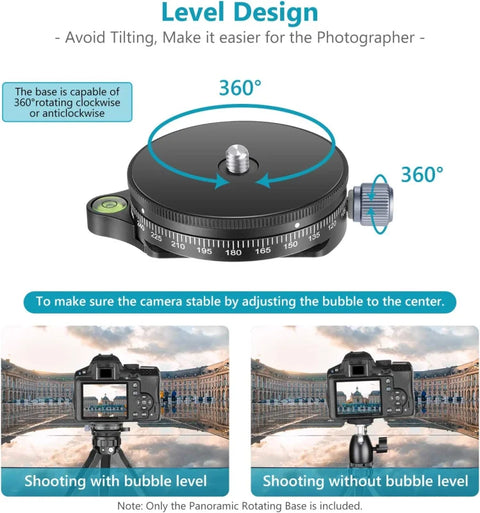 Neewer Camera Panoramic Panning Base With Style Plate