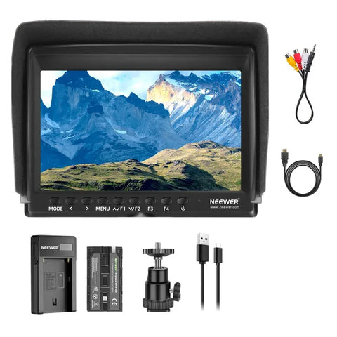 Neewer F100 7 Inch HD Camera Field Monitor Kit with NP-F770 Battery & Charger