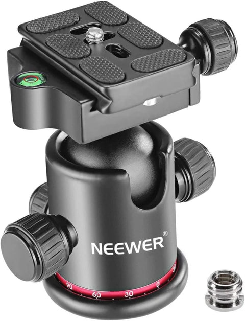 Neewer Metal 360 Degree Rotating Panoramic Ball Head With 1/4’ Quick Shoe Plate