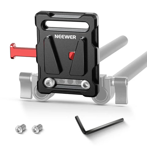Neewer Ps001 Mini V-lock Mount Battery Plate With 1/4inch-20 Threads