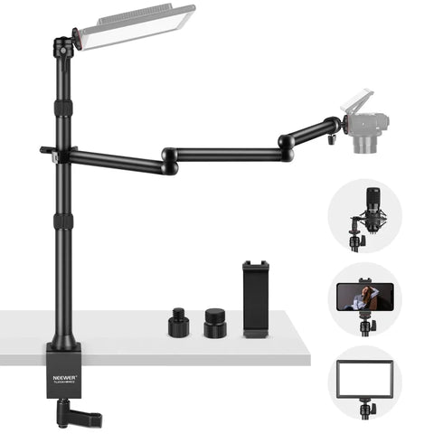 Neewer Tl253a+mh022 Upgraded Tabletop Camera Mount Stand