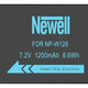 Newell Np-w126 Li-ion Camera Battery Pack For Fujifilm Cameras
