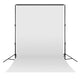 Pvc Backdrop Bundle | 2.2x3m White Studio + Steel Crossbar + Stands