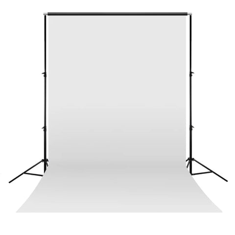 Pvc Backdrop Bundle | 2.2x3m White Studio + Steel Crossbar + Stands