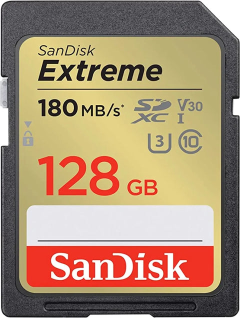 Sandisk Extreme 128gb Sdhx Sd Memory Card 180mb/s