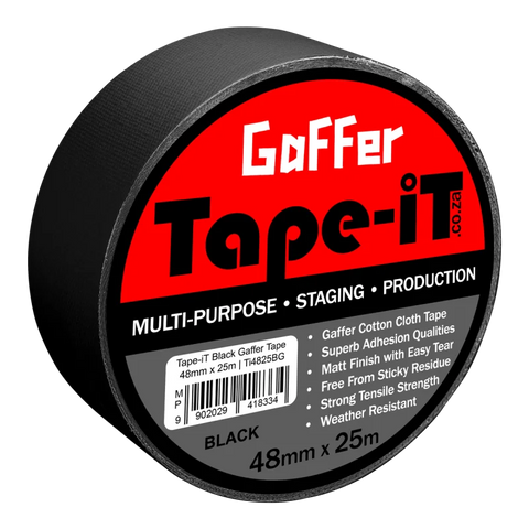 Tape-it Black Gaffer Tape 48mm x 25m