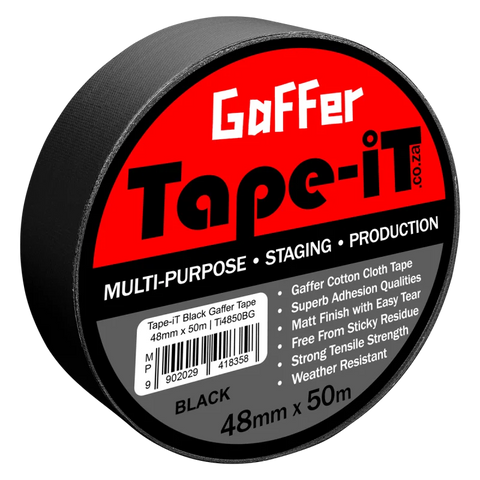 Tape-it Black Gaffer Tape 48mm x 50m