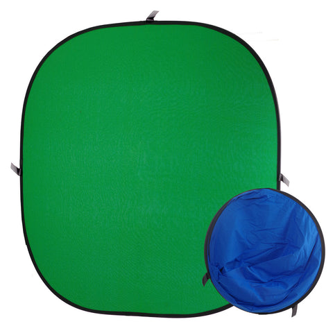 Hylow 200cmx200cm Collapsible Folding ChromaKey Dual-Sided Green and Blue Backdrop