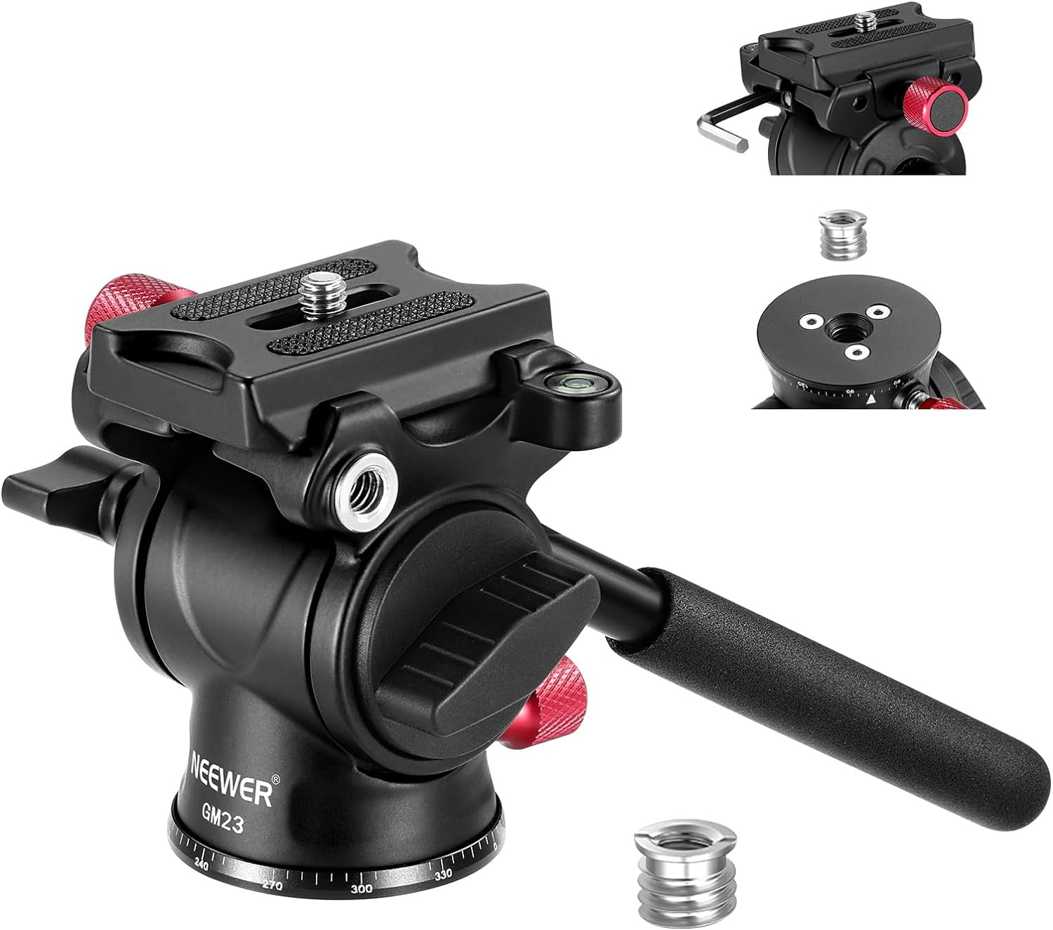 Neewer GM23 Fluid Tripod Head with Handle & Arca Type – CameraStuff