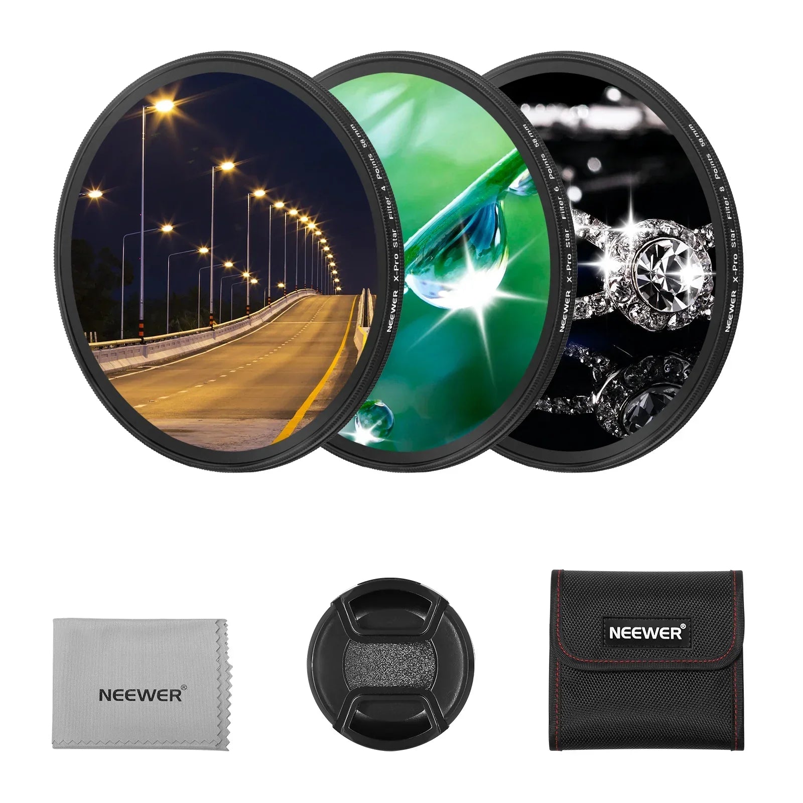 Neewer HD 3pcs Star Lens FX Filter Set points – CameraStuff