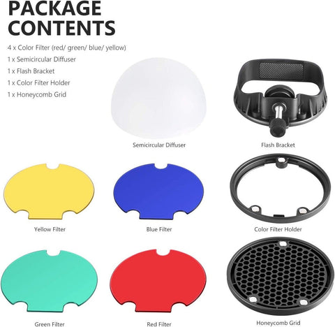 Neewer NS-H Camera Magnetic Flash Modifier Dome Gel Honeycomb Kit | Softbox Speedlite
