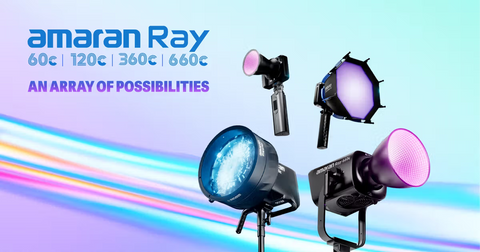 amaran Ray: Compact, Full-Colour COB LED Lights for Every Setup