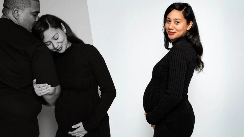 Maternity portrait by Irvin Van Rooy on CameraStuff Ubisi White seamless paper backdrop