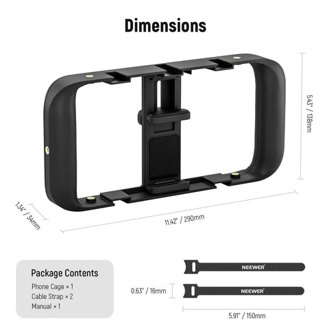 Neewer A104 Handheld Smartphone Video Camera Cage Rig • Camerastuff • South Africa