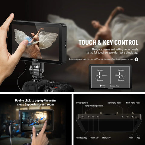 Neewer F700 7’’ Touch Screen Camera Monitor + 2 x Np-f750 Batteries & Charging Cables • Camerastuff • South Africa