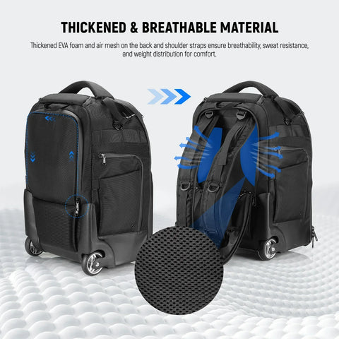 Neewer Pb027 2-in-1 Pull Bar Rolling Camera Backpack • Camerastuff • South Africa