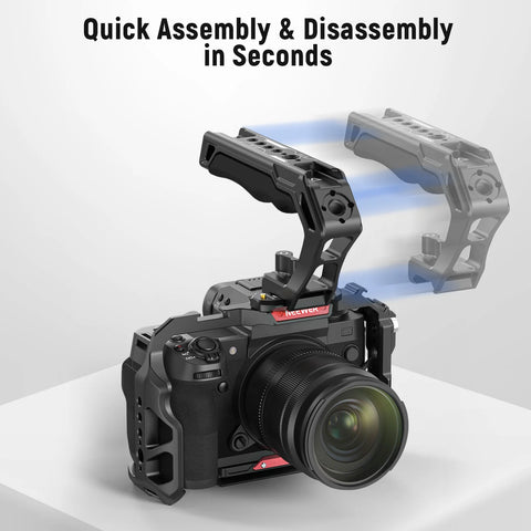 Neewer CA008 Quick Release Top Handle With Nato Rail and Clamp Grip for Camera Cages