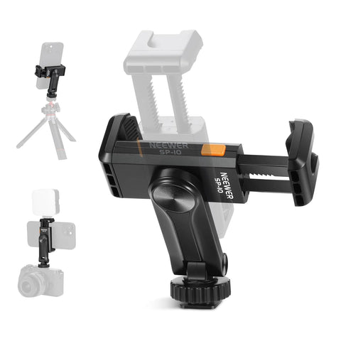Neewer BASICS SP 10 Smartphone Tripod Mount Holder with 1/4Inch Thread & Cold Shoe