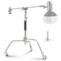 Neewer Sc186w 186cm Stainless Steel Heavy-duty Mini C-stand with Casters Wheels • Camerastuff • South Africa