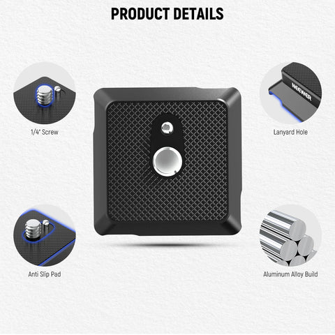 Neewer UA078 Arca Type Quick Release Plate with 1/4Inch Screw