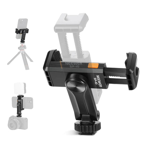 Neewer BASICS SP 10 Smartphone Tripod Mount Holder with 1/4Inch Thread & Cold Shoe