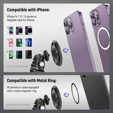 Neewer Pa010 Magnetic Phone Tripod Mount Adapter for Iphone Magsafe • Camerastuff • South Africa