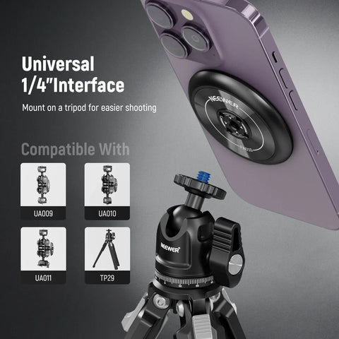 Neewer Pa010 Magnetic Phone Tripod Mount Adapter for Iphone Magsafe • Camerastuff • South Africa