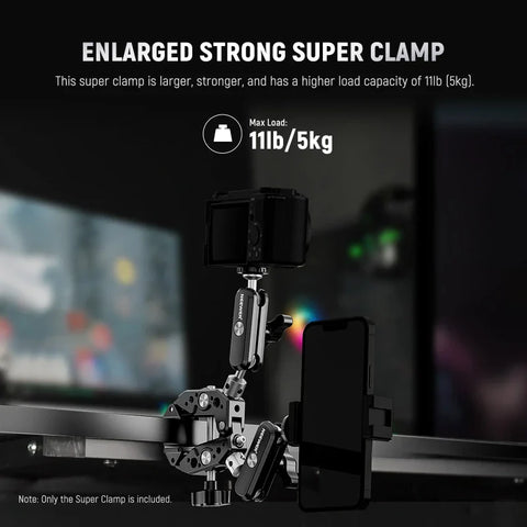 Neewer ST82 Heavy-Duty Super Clamp with Double Magic Arm