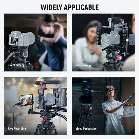 Neewer Ll38 79’’/200cm One-step Aluminium Video Tripod with Fluid Head • Camerastuff • South Africa