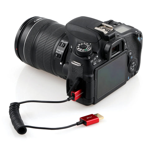 Alvins Cables 8K 2.1 Mini HDMI to HDMI Coiled Cable (Nikon D3200/D810/Z6II/Z7II)