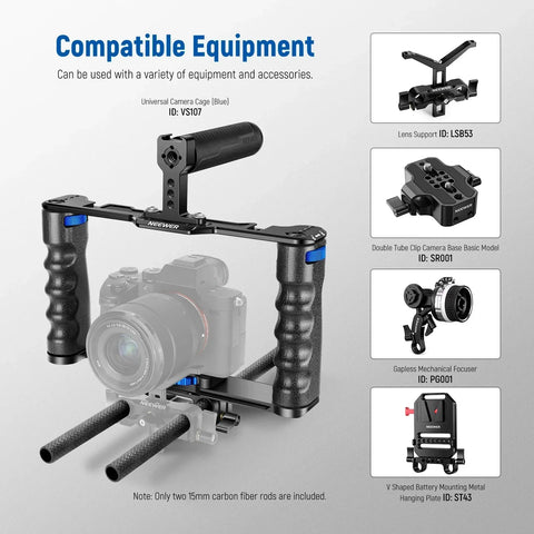 Neewer 2-pack 30cm 15mm Extension Rods Carbon Fiber • Camerastuff • South Africa