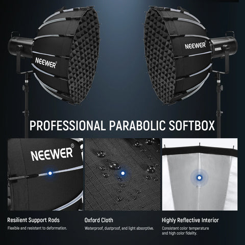 Neewer NS71P 60cm Quick Release Parabolic Softbox with Grid Bowens Mount
