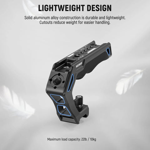 Neewer CA008 Quick Release Top Handle With Nato Rail and Clamp Grip for Camera Cages