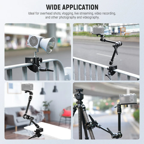 Neewer UA018 53cm Adjustable Magic Arm Camera Mount With Super Clamp