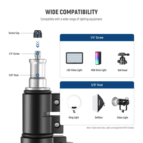 Neewer ST178R 178cm Portable Light Stand with Reversible Legs